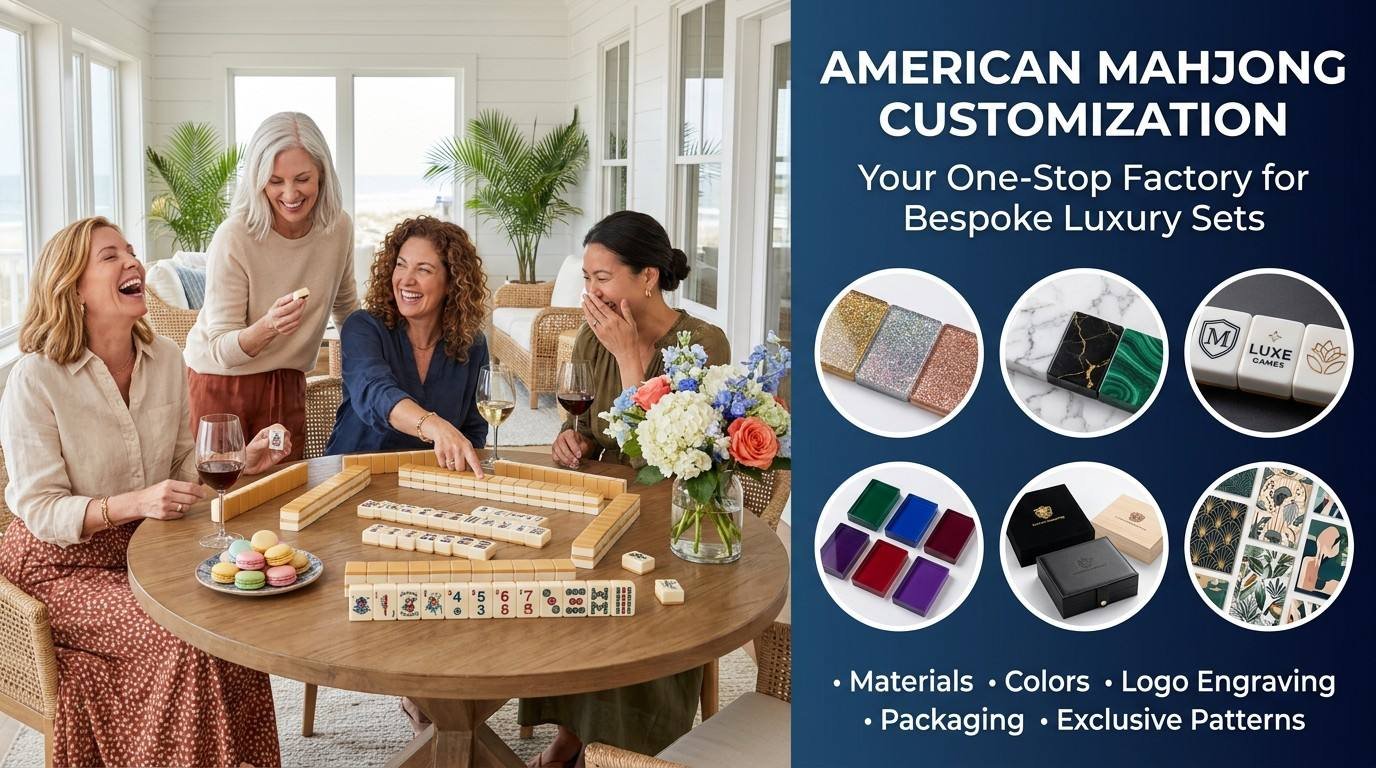 Factory Direct 4-Layer Acrylic American Mahjong Set – 166 Tiles detail