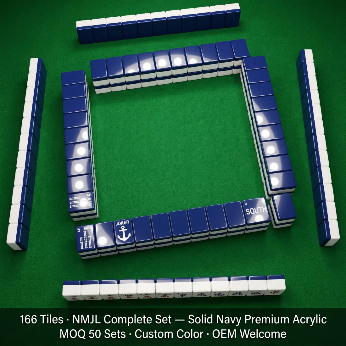 Factory Direct Signature Acrylic American Mahjong Set – 166 Tiles detail