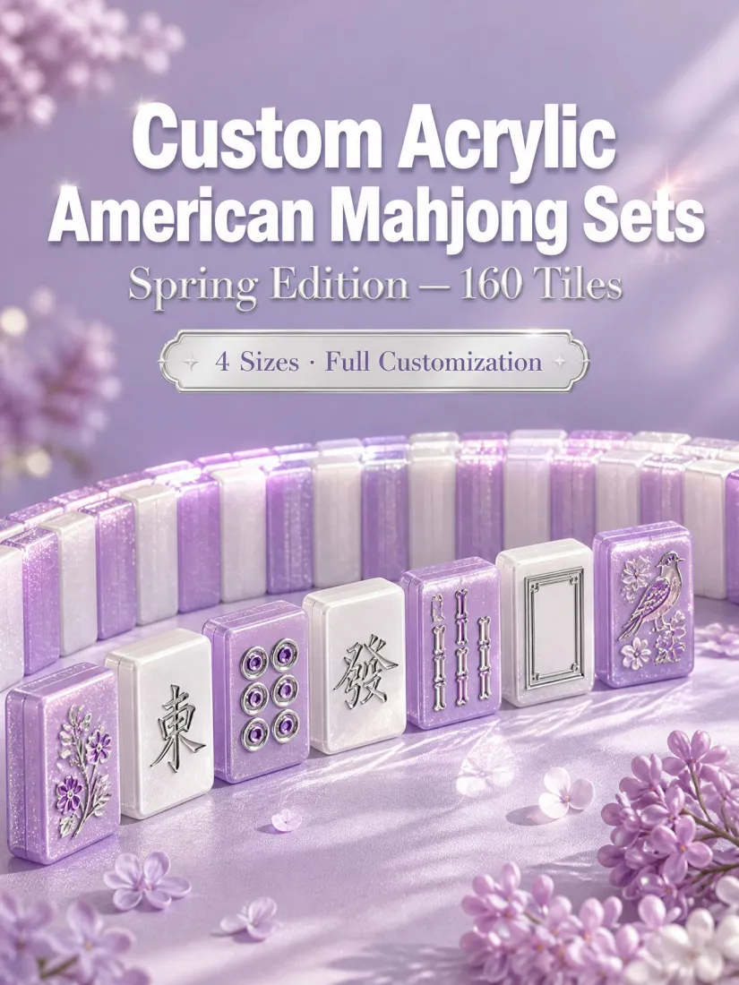 Factory Direct 4-Layer Acrylic American Mahjong Set – 160 Tiles (CS-118) detail