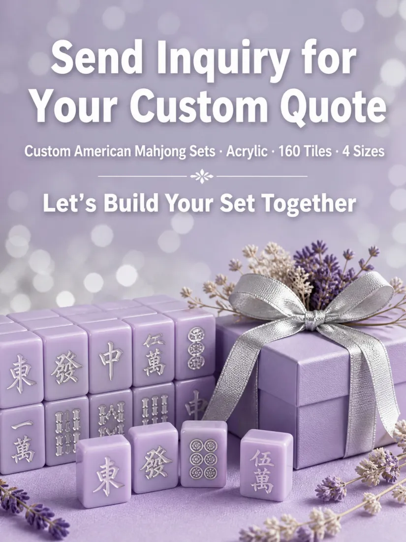 Factory Direct 4-Layer Acrylic American Mahjong Set – 160 Tiles (CS-118) detail