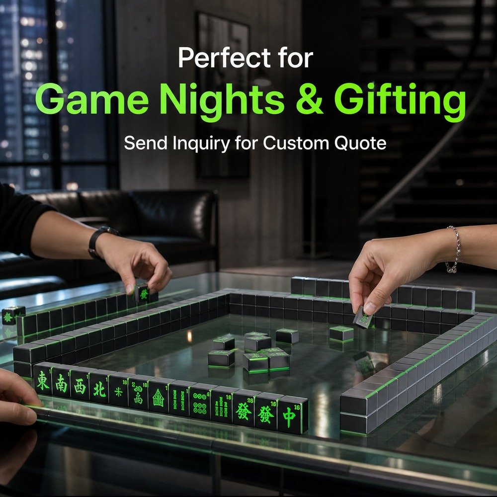 Factory Direct Green Acrylic American Mahjong Set – 160 Tiles view 5