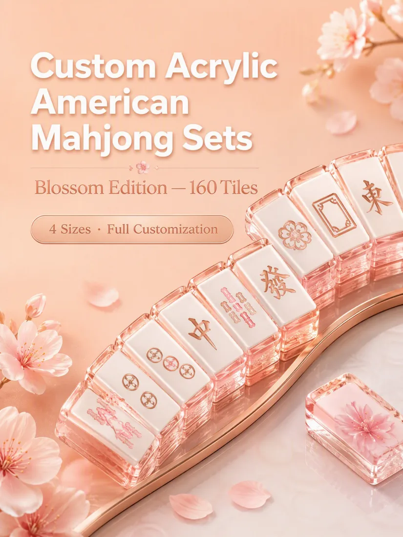 Factory Direct 4-Layer Acrylic American Mahjong Set – 160 Tiles detail