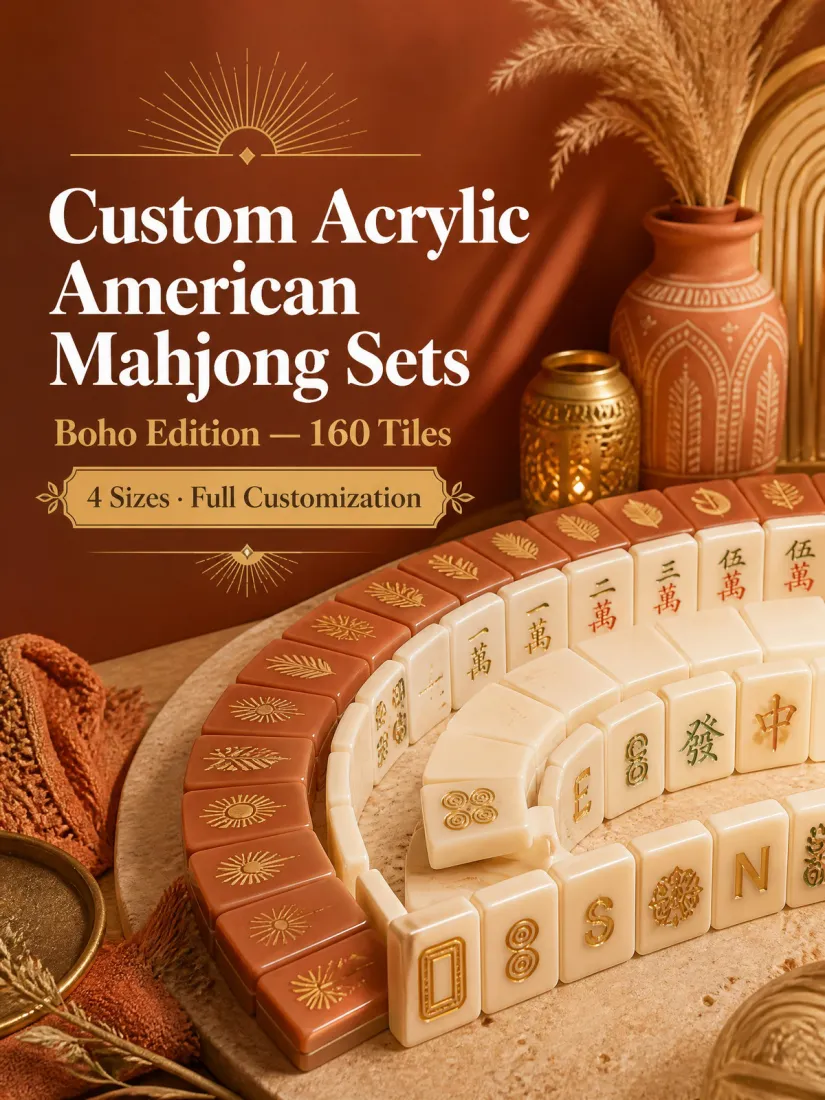 Factory Direct Solid Acrylic American Mahjong Set – 160 Tiles detail