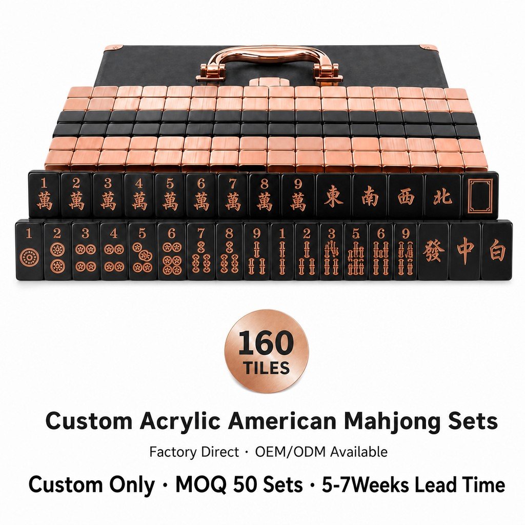 Factory Direct Signature Acrylic American Mahjong Set – 160 Tiles