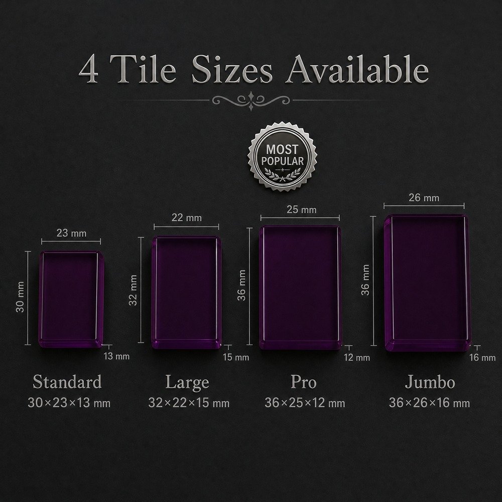 Factory Direct Purple Acrylic American Mahjong Set, Deep Engraving – 160 Tiles view 3
