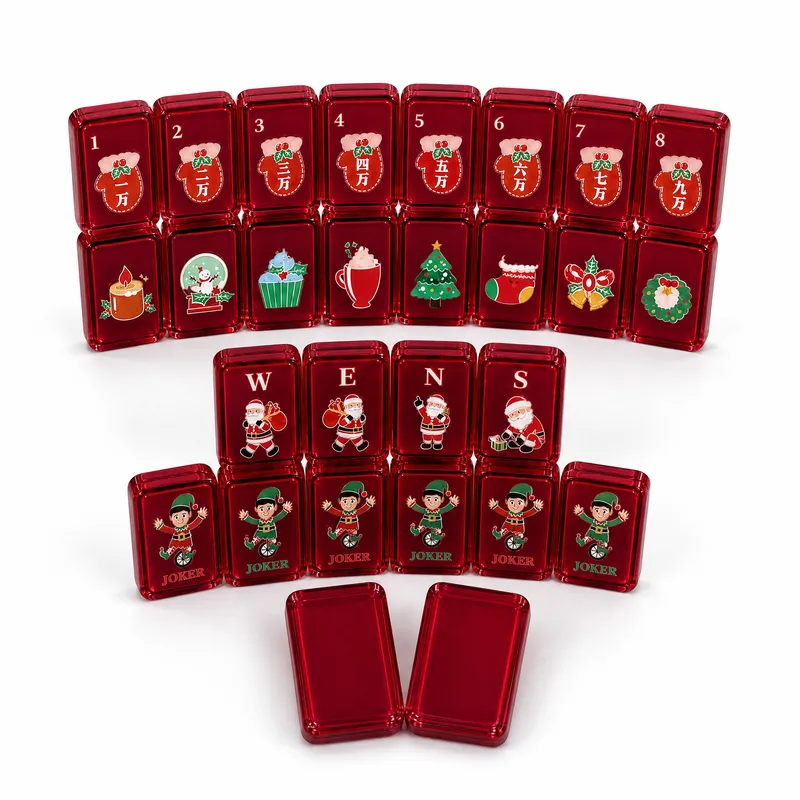 Factory Direct Christmas Acrylic American Mahjong Set – 160 Tiles