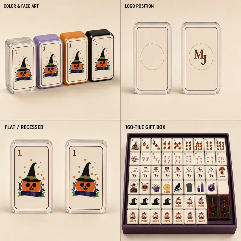 Factory Direct Halloween Acrylic American Mahjong Set – 160 Tiles view 5